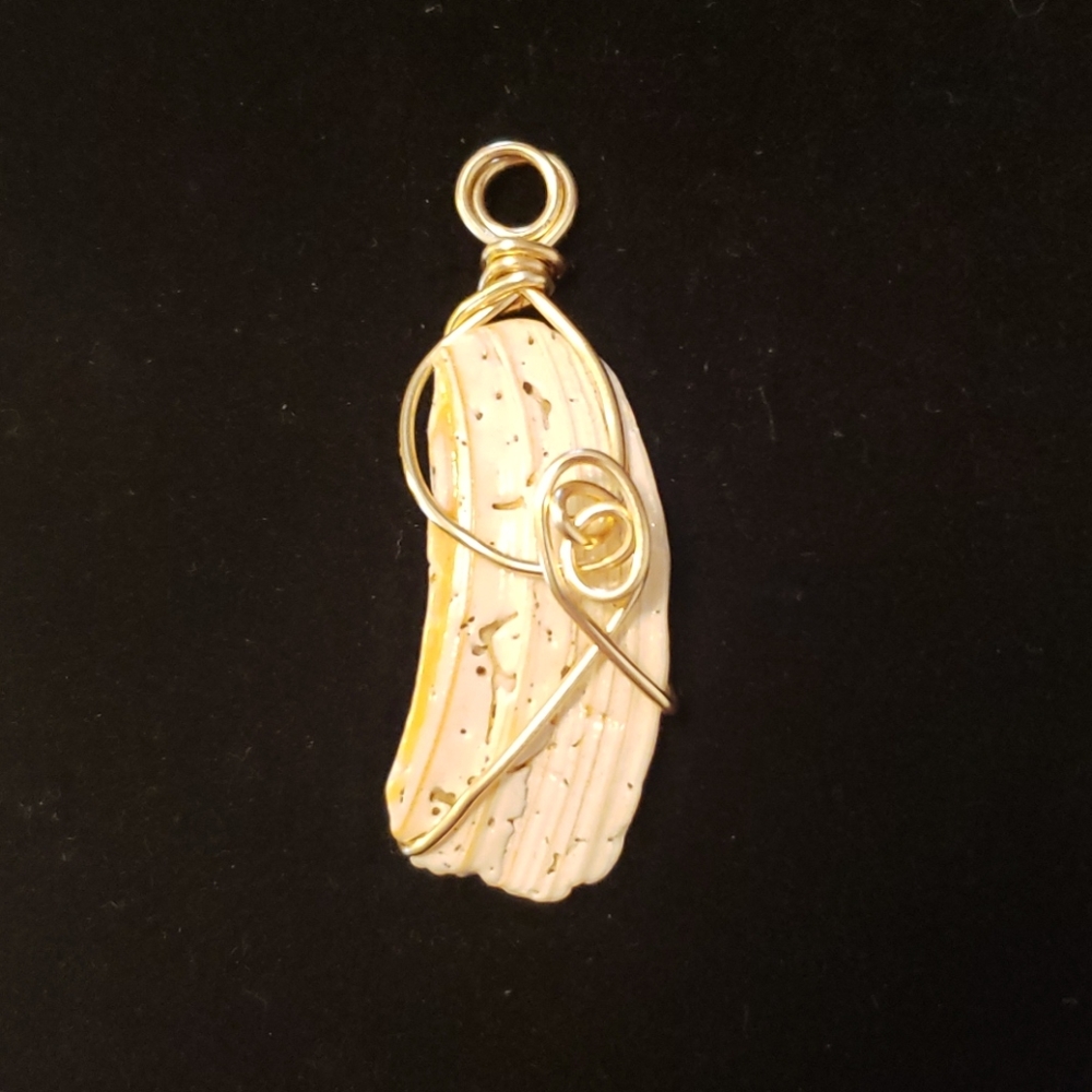 Gold Wire Wrapped Virginia Beach Sea Shell